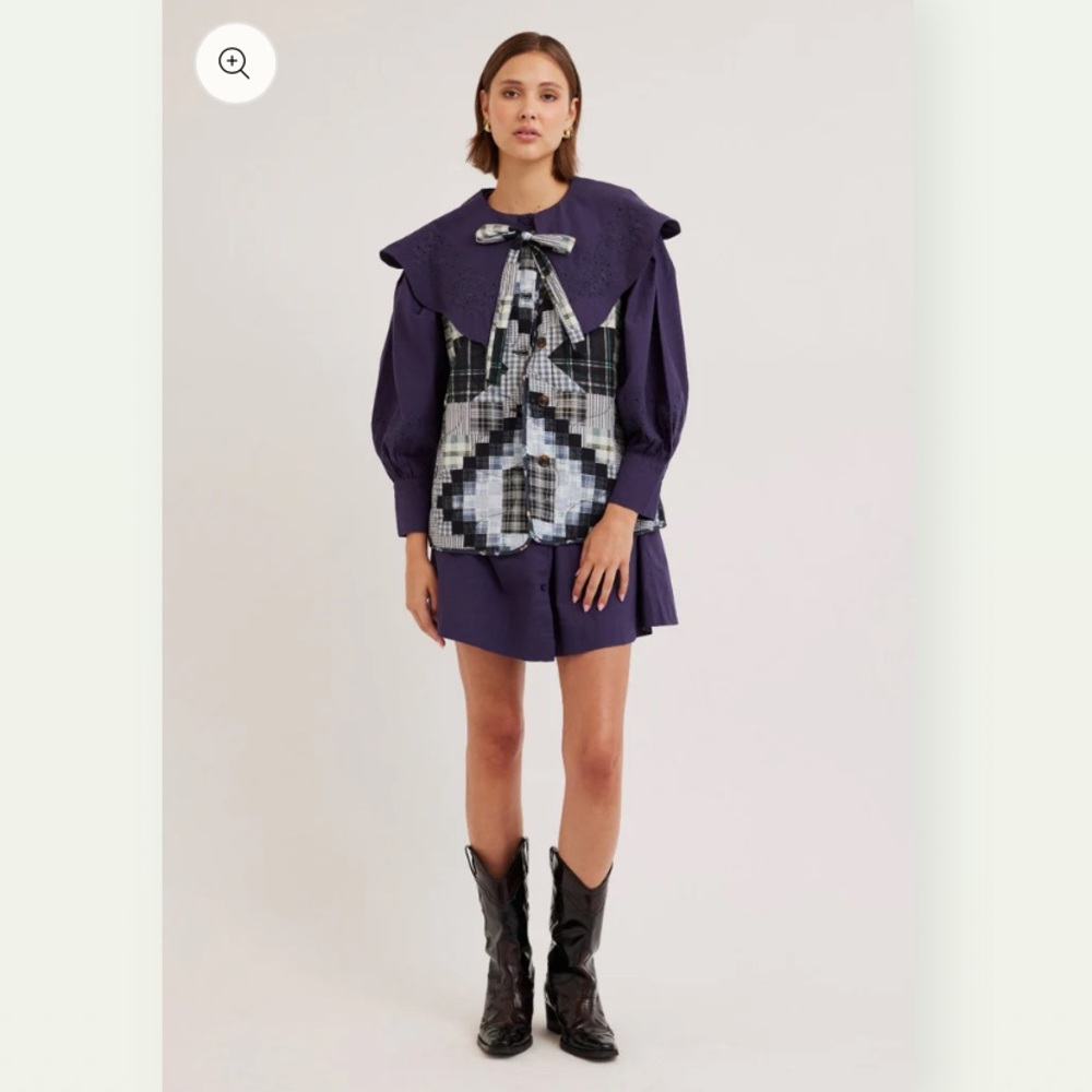 Damson Madder Maxxy Patchwork Gilette Vest - Picture 4 of 4